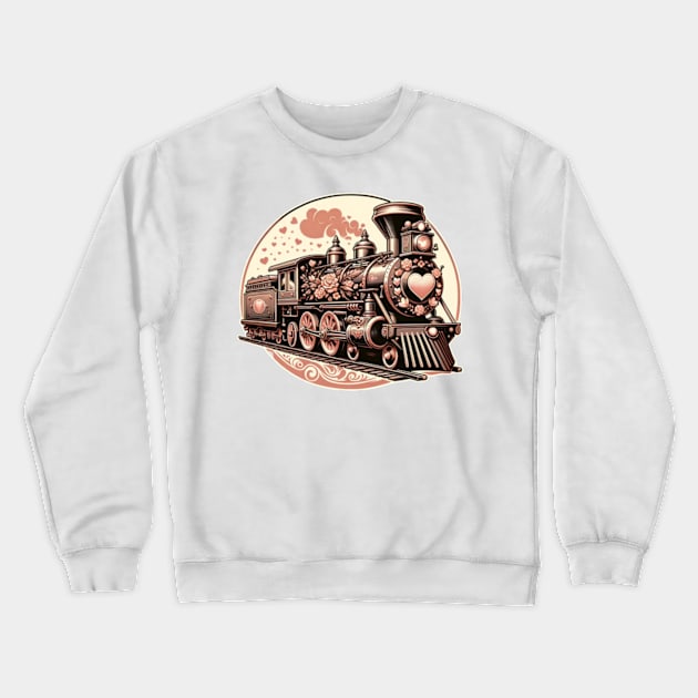 Train Valentine Crewneck Sweatshirt by Cun-Tees!